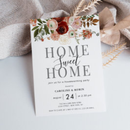 convite de festas de aquecimento doméstico das flo