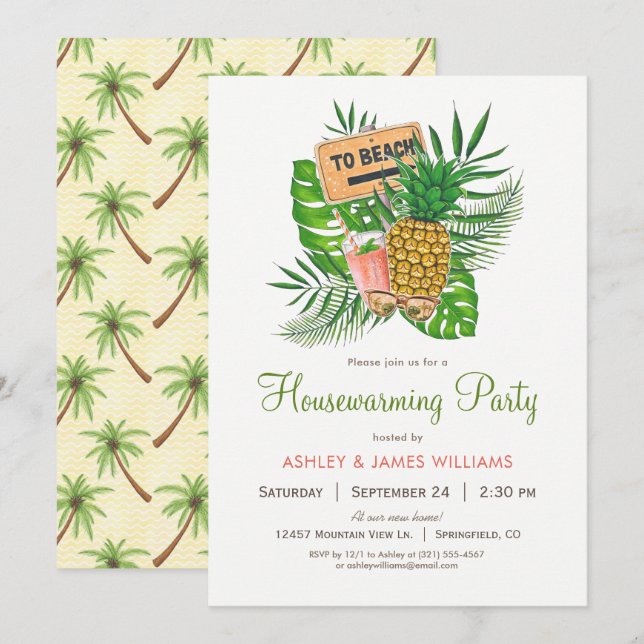 Convite de festas de Aquecimento Doméstico em Prai (Frente/Verso)