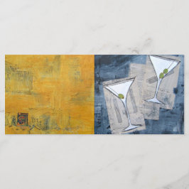 Convite de festas de arte coquetel