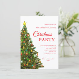 Convite de festas de Árvore de Natal Mínimo Modern