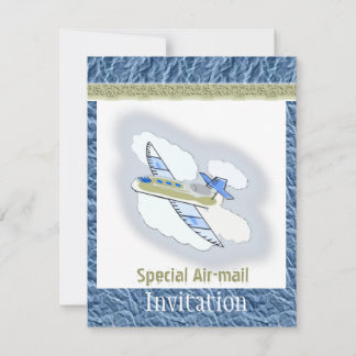 Convite de festas de avião