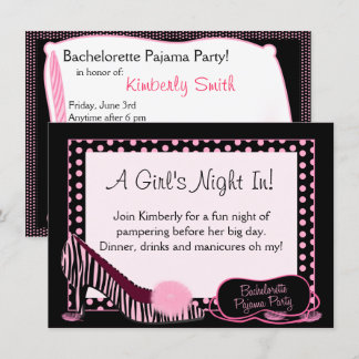 Convite de festas de Bachelorette Pajama