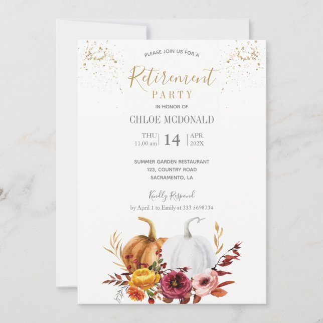  Convite de festas de Baixa de Outono (Frente)