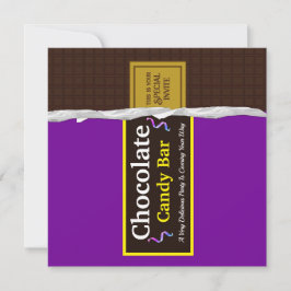 Convite de festas de Bar de chocolate personalizad