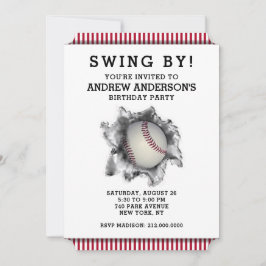 Convite de festas de beisebol