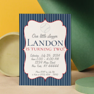 Convite de festas de beisebol de pequeno calibre