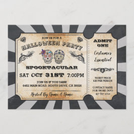 Convite de festas de Bilhetes de Açúcar do Hallowe