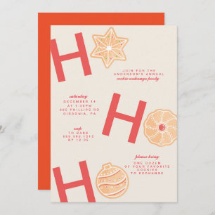 Convite de festas de Bolachas de Natal