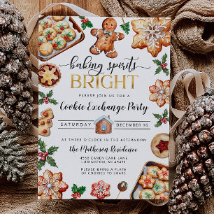 Convite de festas de Bolachas de Natal