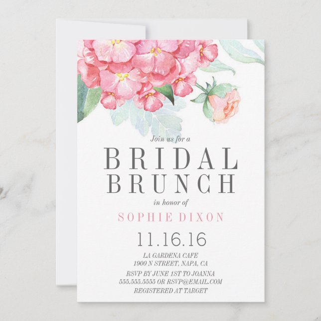 Convite de festas de Brunt Garden Bridal (Frente)