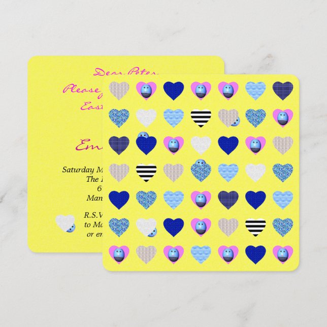 Convite de festas De Caça De Ovo De Páscoa (Frente/Verso)