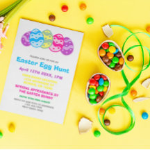 Convite de festas De Caça De Ovo De Páscoa