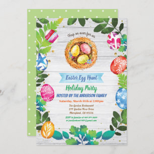 convite de festas de caça de ovos de Páscoa. Event