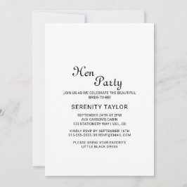 Convite de festas De Caligrafia Negra Minimalista