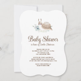 Convite de festas de Caracol Cinnamon do Jardim Ce