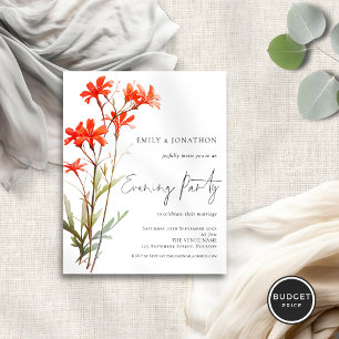 Convite de festas de Casamento de Flores Selvagem