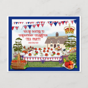 Convite de festas de Celebração de Coronação