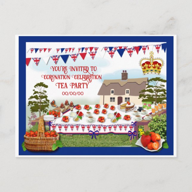 Convite de festas de Celebração de Coronação (Frente)