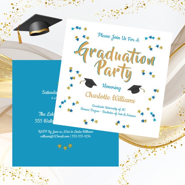 Convite de festas de Celebração de Graduação (Graduation Celebration Party Invitation)
