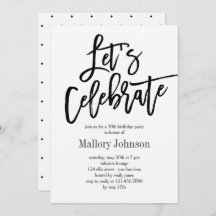 Convite de festas de Celebração do Vamos Glimmer B