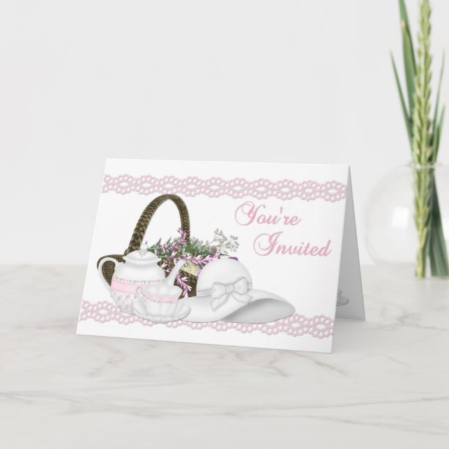 Convite de festas de chá (Frente)