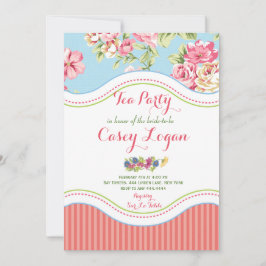 Convite de festas de Chá