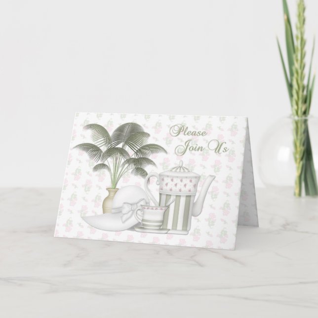 Convite de festas de chá (Frente)