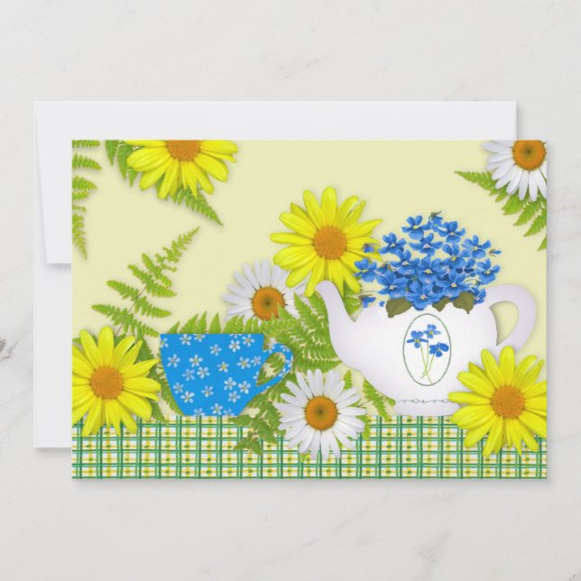 Convite de festas de chá (Frente)