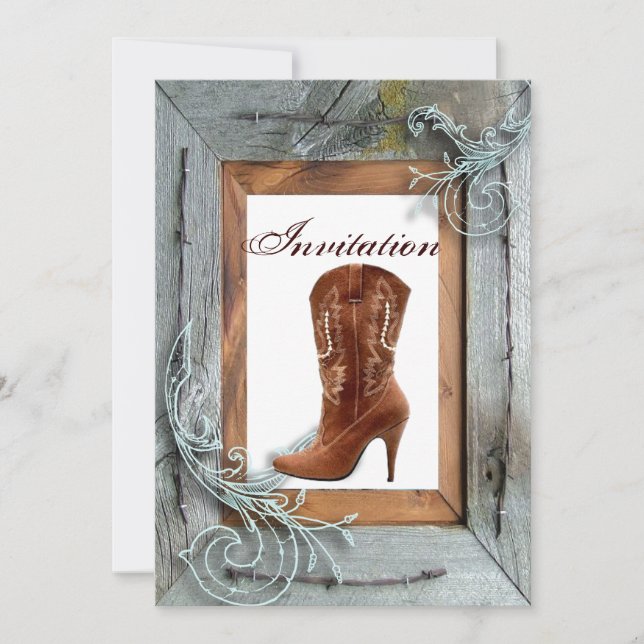 Convite de festas de Chá Chá de panela de Casament (Frente)