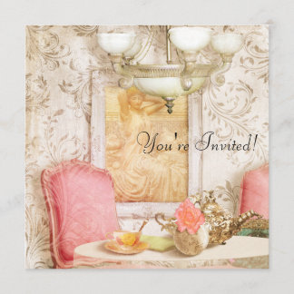 Convite de festas de Chá. Chique, Vitoriano.