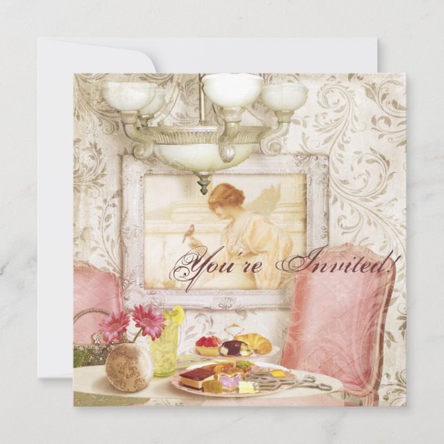 Convite de festas de Chá. Chique, Vitoriano. (Frente)