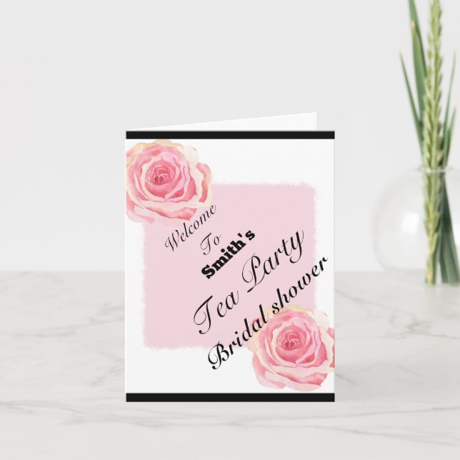 convite de festas de chá de boas-vindas (Frente)