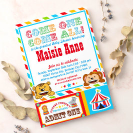 Convite de festas de Chá de fraldas de Carnaval