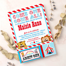 Convite de festas de Chá de fraldas de Carnaval