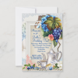 Convite de festas de chá de jardim