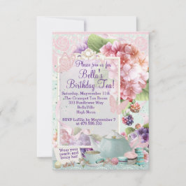 Convite de festas de chá de jardim