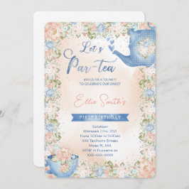 Convite de festas de chá editável
