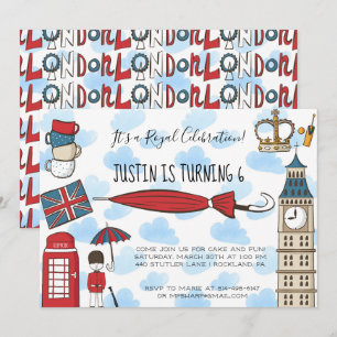 Convite de festas de Chamada de Londres