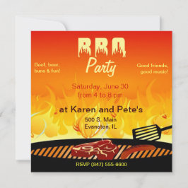 convite de festas de churrasco