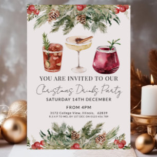 Convite de festas de Cocktails das Bebidas de Nata