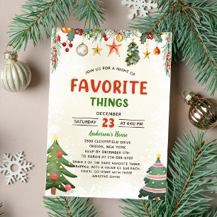 Convite de festas de Coisas Favoritas do Natal
