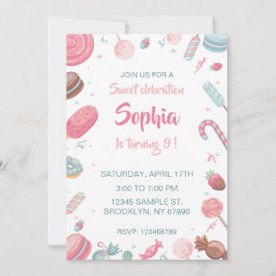 Convite de festas de Convite de Aniversário da Can