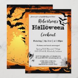 Convite de festas de Cookout de Halloween Spookout