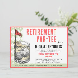 Convite de festas de coquetel de golfe