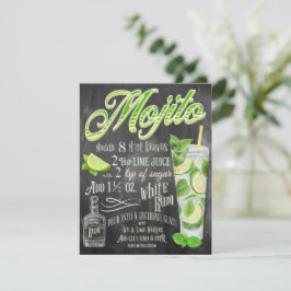 Convite de festas de coquetel Mojito
