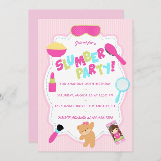 Convite de festas de Corda de Aniversário (Frente/Verso)