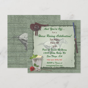 Convite de festas de Corrida de Cavalo