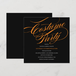 Convite de festas de Costume de Script Elegante