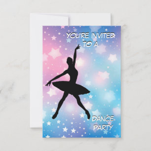 Convite de festas de dança