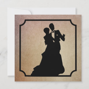 Convite de festas de dança do Namorados preto